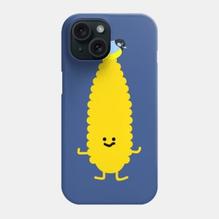 Funny corn with titmouse Phone Case