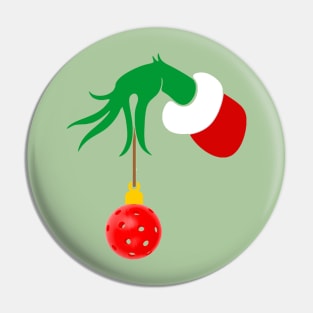 A Christmas Pickleball Ornament Pin