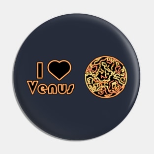 Electric Solar System I Heart Venus Pin