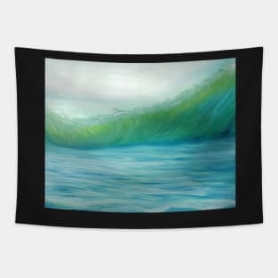 New Wave oil painting by Tabitha Kremesec Tapestry
