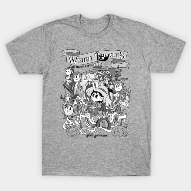 One Piece Weird Pirates and Busty girls - Luffy - T-Shirt | TeePublic