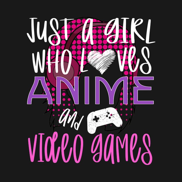 Just A Girl Who Loves Anime and Video Games Cute Manga Gift for Creative Girls by OriginalGiftsIdeas