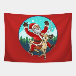 Funny Santa Christmas Love Winter Gift 2021 Tapestry