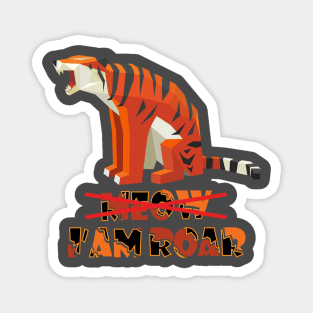 Tiger roaring loudly Magnet