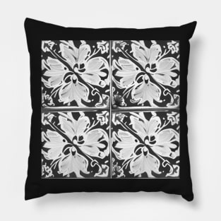 Hibiscus Flowers Print - Crimson Aesthetic Pillow