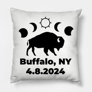 Buffalo Total Solar Eclipse 2024 Pillow