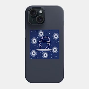 Bucket, container with dark blue color background Phone Case