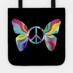 rainbow butterfly Tote