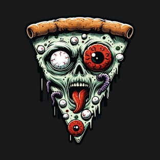 scary zombie pizza slice pizza foodie T-Shirt