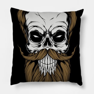 beard skull Pillow