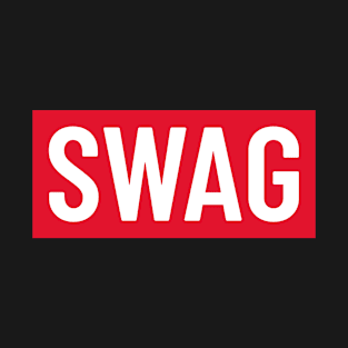 'SWAG' white text on red background T-Shirt