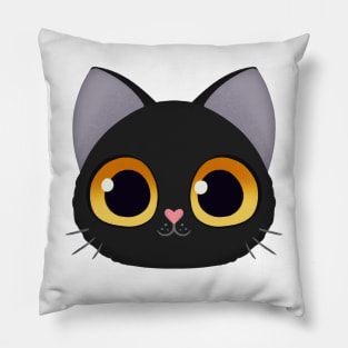 Cute Black Kitten Pillow