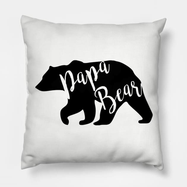 Papa Bear T-Shirt Pillow by SimplyDesigned