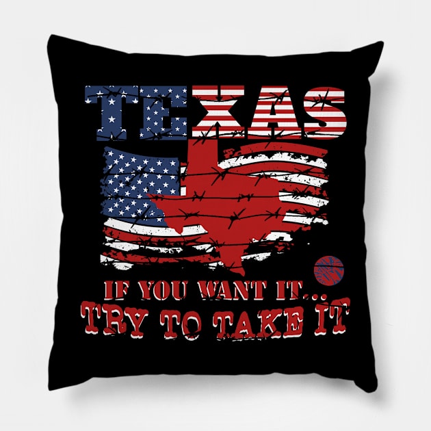 American Flag Texas Gift Idea Civil War Pillow by anarchyunion