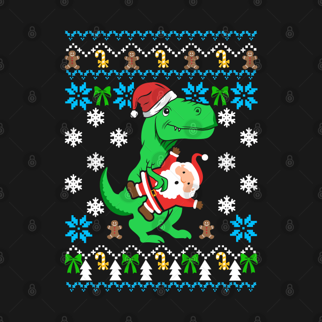 Ugly Christmas Dinosaur sweater by KsuAnn