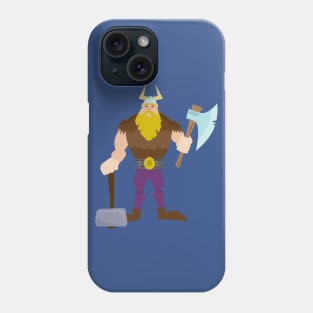 Cartoon viking man Phone Case