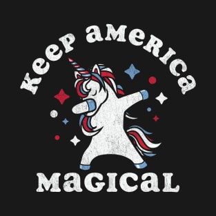 Keep America Magical Dabbing Unicorn T-Shirt