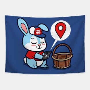 Cute Kawaii Techie Easter Bunny Gift For Easter Tapestry