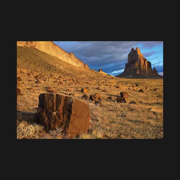 Shiprock The Basalt Core Of An Extinct Volcano Tuff Breccia Ejected Boulders In Foreground by AinisticGina