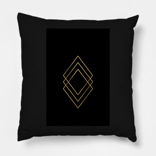 black & gold diamonds Pillow