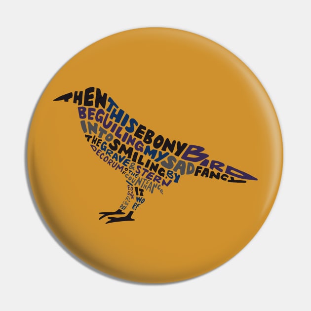 Ebony Raven Pin by Wander On Words