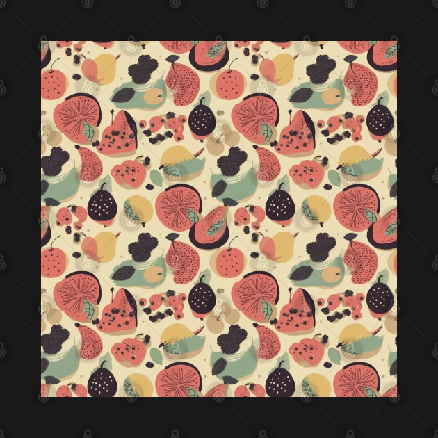 Colorful Fruit Motif in Seamless Pattern V7 by Family journey with God