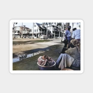 Vintage Colorized photo of Paramaribo Magnet