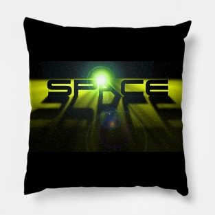 Space Design - Yellow Pillow