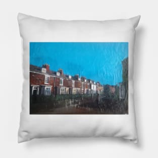 Terraced Houses In Beverley, Yorkshire, England Pillow