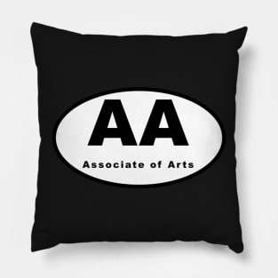 AA (Associate of Arts) Oval Pillow
