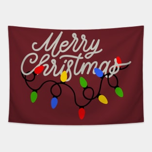 Merry Christmas Lights Tapestry