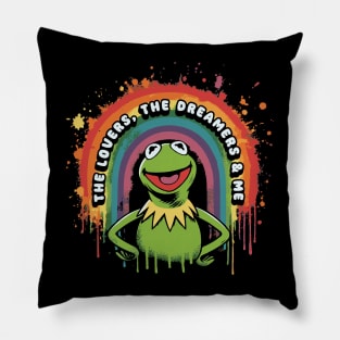 Rainbow Connection // Kermit Fan Art Pillow