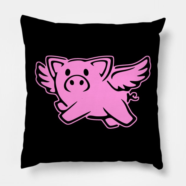 Flying Pig Pillow by Oolong