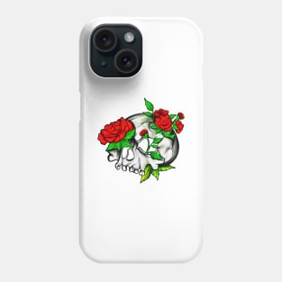 Goblincore - Skull with roses Phone Case