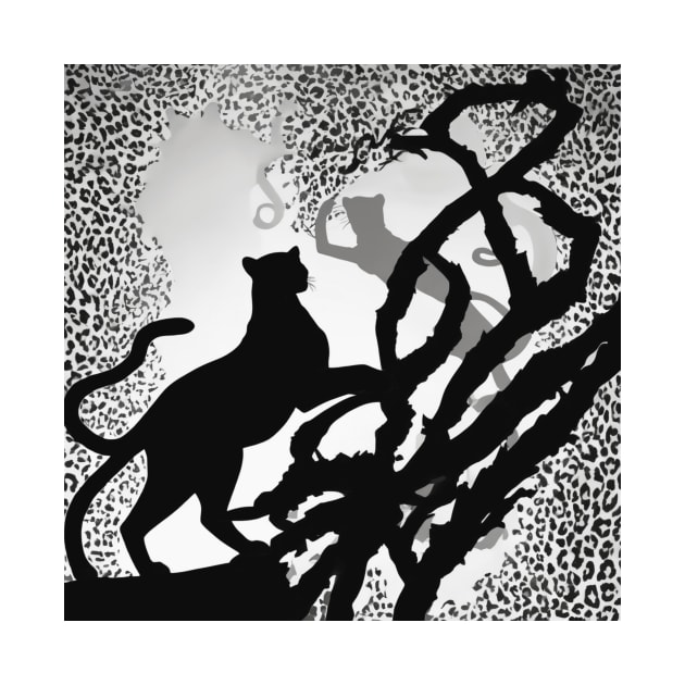 Leopard Shadow Silhouette Anime Style Collection No. 181 by cornelliusy