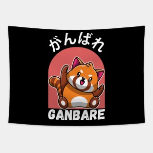 kawaii ganbare red panda Tapestry