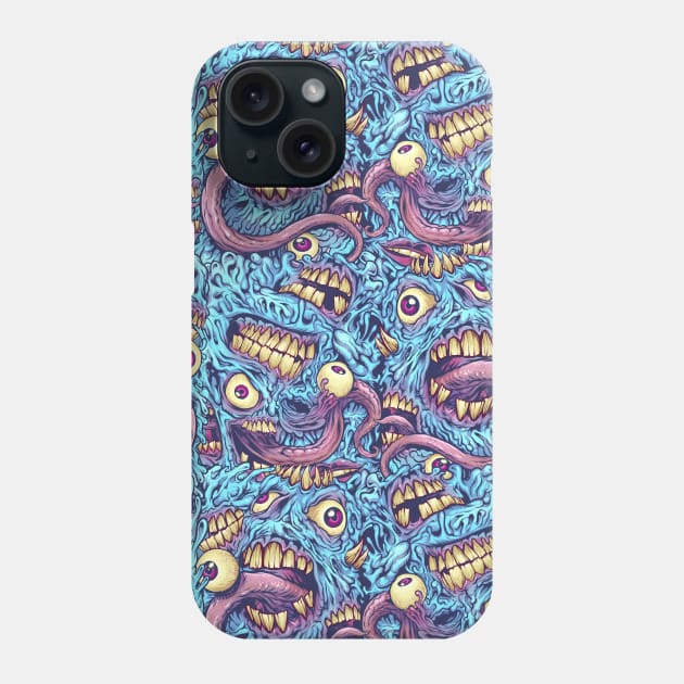 Eyeballs and Teeth Pattern Phone Case by FlylandDesigns