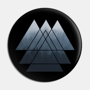 Geometric Misty Mountainside Pin