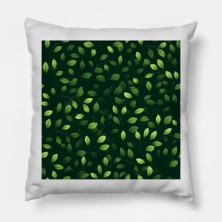 Green Leaves Pattern 28 Pillow
