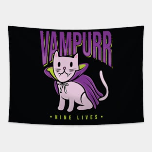 Funny Halloween Vampire Cat lover gifts Tapestry