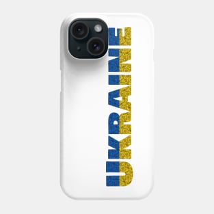 Ukraine Typography in Blue Yellow Sunflowers Phone Case