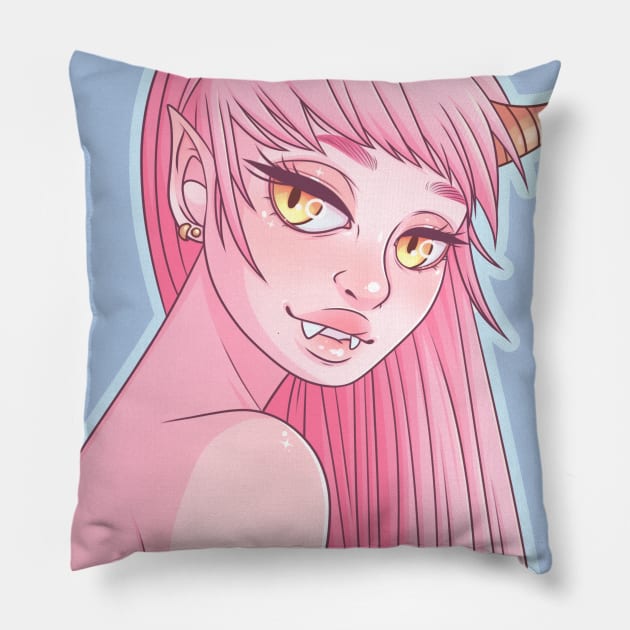 Pastel Demon Pillow by PeppermintKamz