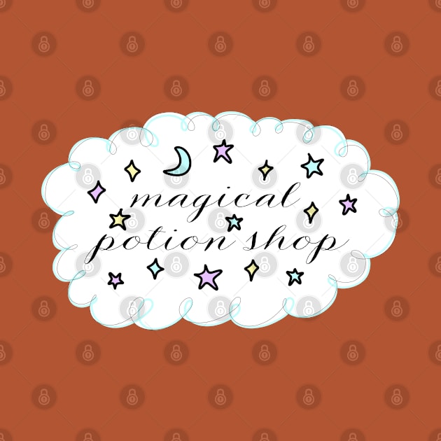 Cute Magical Potion Shop Cloud Design, Made by EndlessEmporium by EndlessEmporium