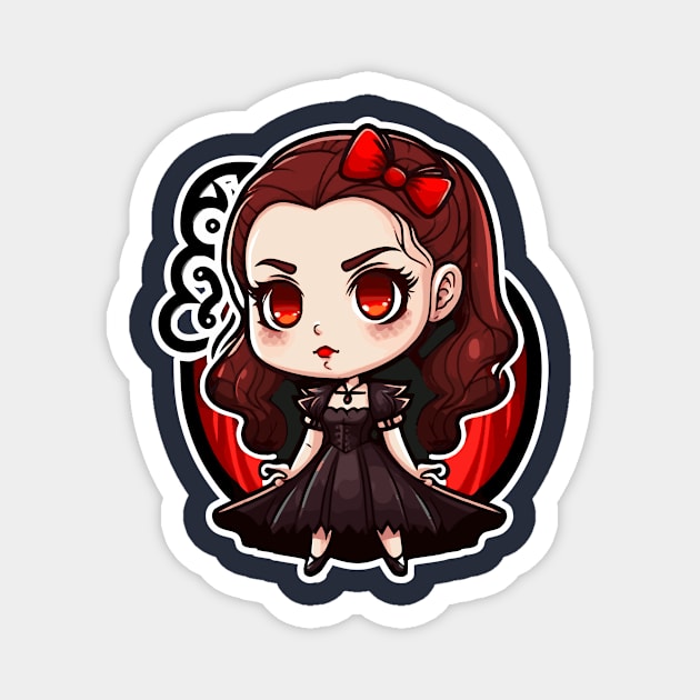 Little Goth Girl Magnet by pxdg