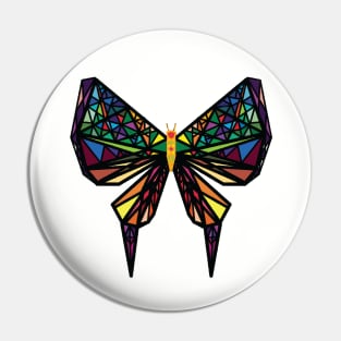 Geometric Butterfly Hand Drawn Art Pin