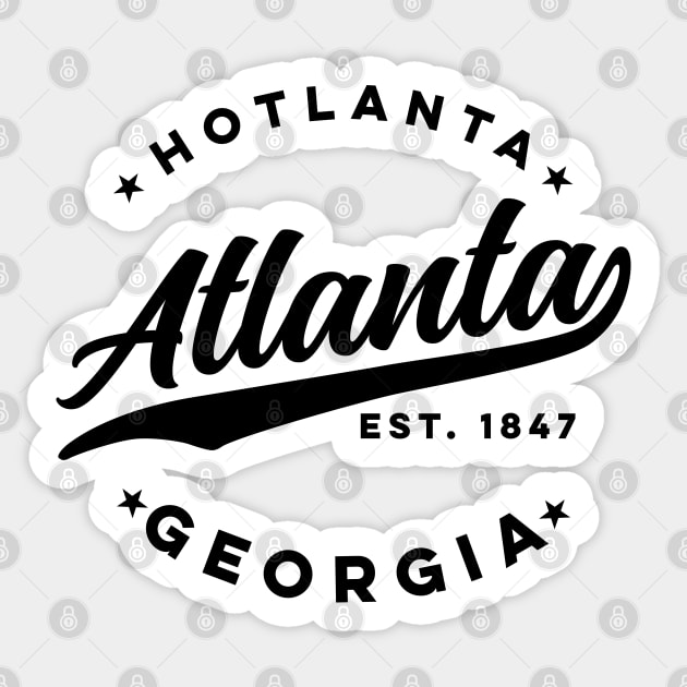 Vintage Atlanta Georgia Hotlanta USA Love Black T-Shirt