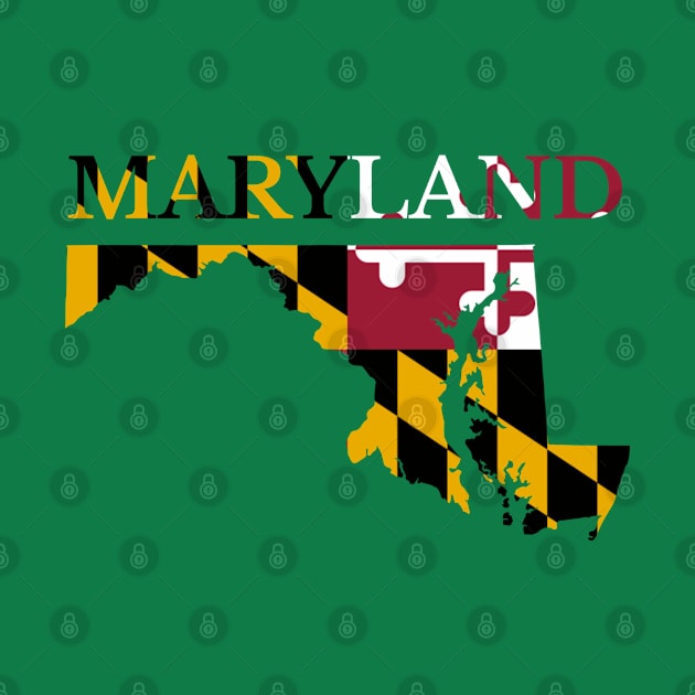 Maryland Map Flag by maro_00