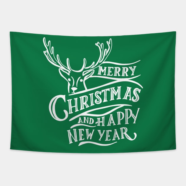 Merry Christmas and Happy New Year Tapestry by valentinahramov