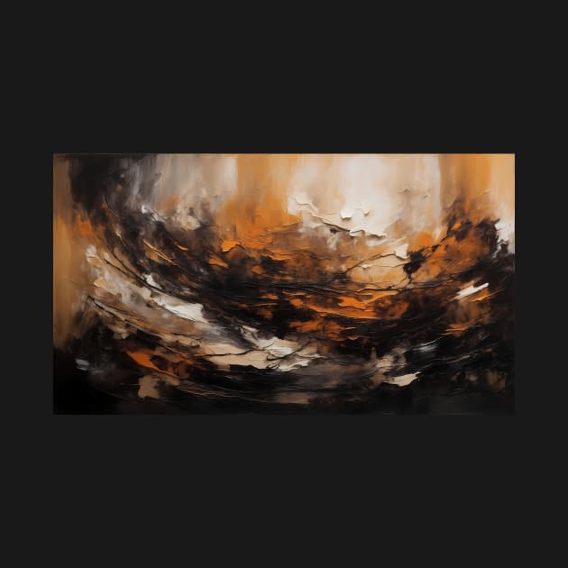 Shades of Black and Rust Abstract Painting by ginkelmier@gmail.com