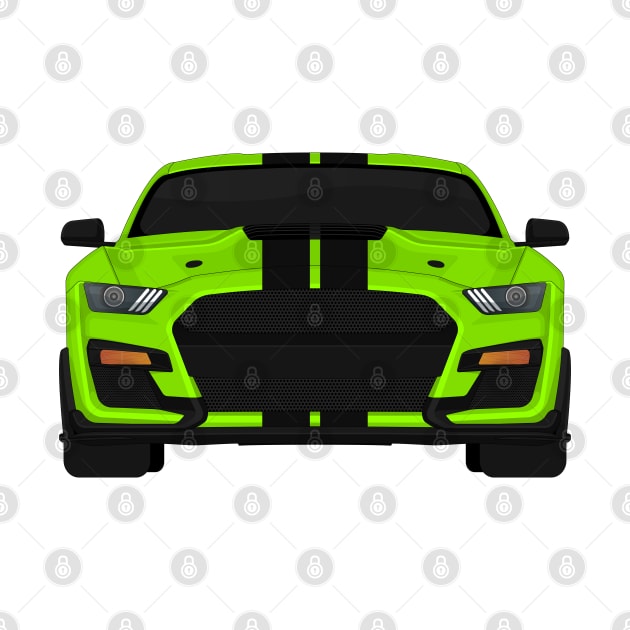 Shelby GT500 2020 Grabber-Lime + Black Stripes by VENZ0LIC